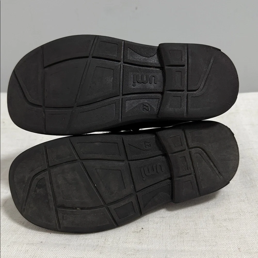 Umi black leather slip-on loafers for boys/kids size 27 (10)